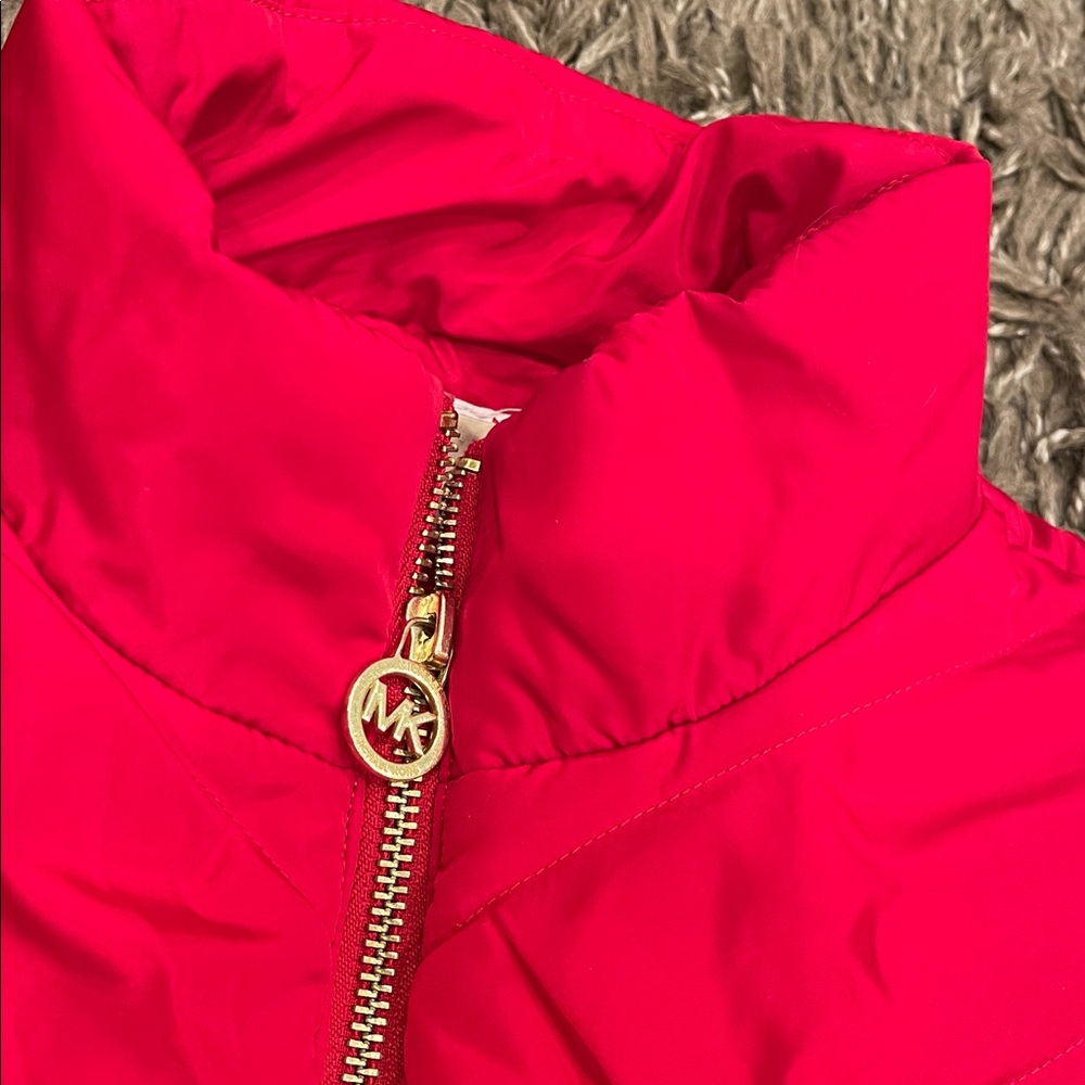 Michael Kors Crimson Vest with Gold Accents Size Medium - Picture 4 of 7